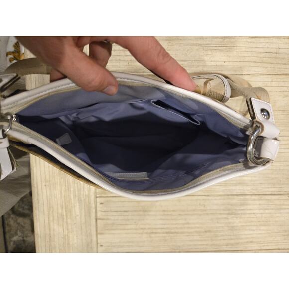 Coach Signature C Beige Canvas Crossbody Bag Women's Adjustable Strap - Picture 10 of 14